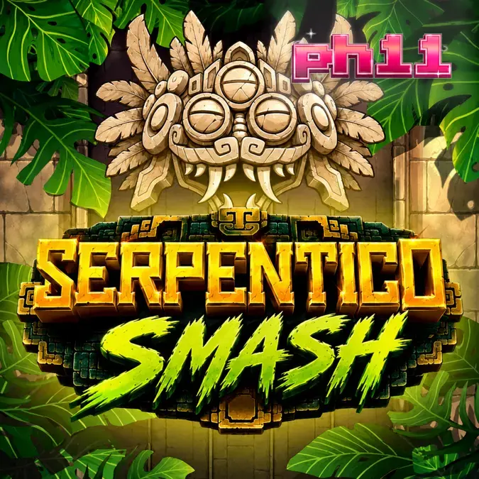 Serpentico Smash slot gameplay screen sa isang jungle ruins setting